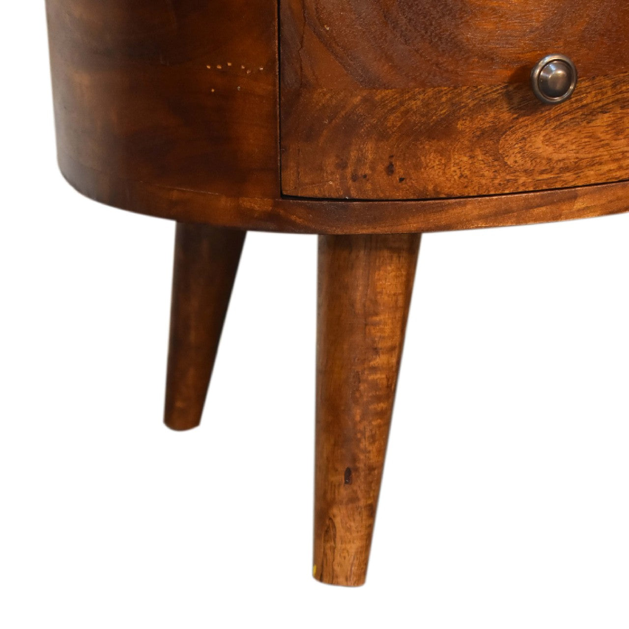 Mini Chesnut Wave 1 Drawer Coffee Table - CasaFenix