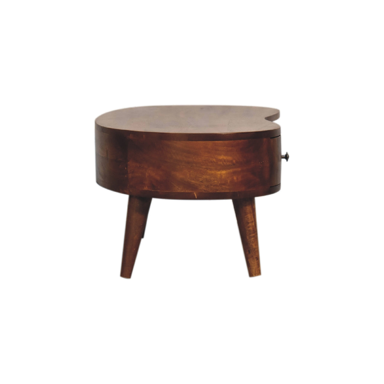 Mini Chesnut Wave 1 Drawer Coffee Table - CasaFenix