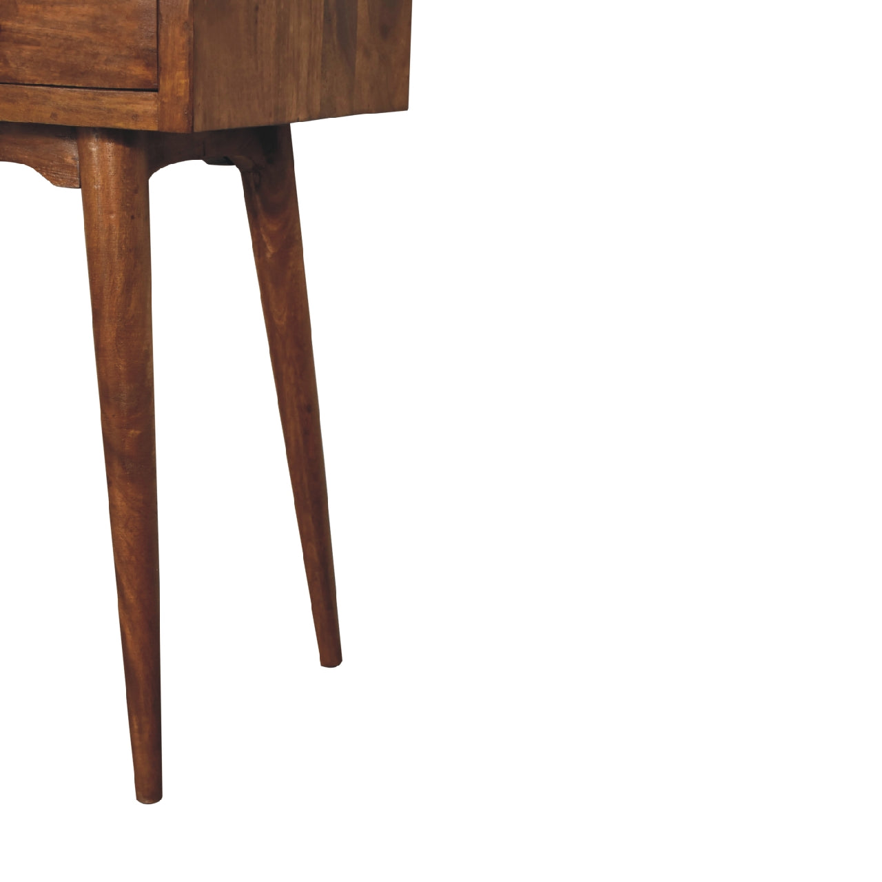 Large Chestnut Finished 3 Drawer Hallway Console Table - CasaFenix