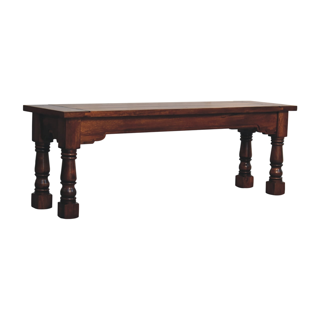Chestnut Finish Granary Royale Bench - CasaFenix