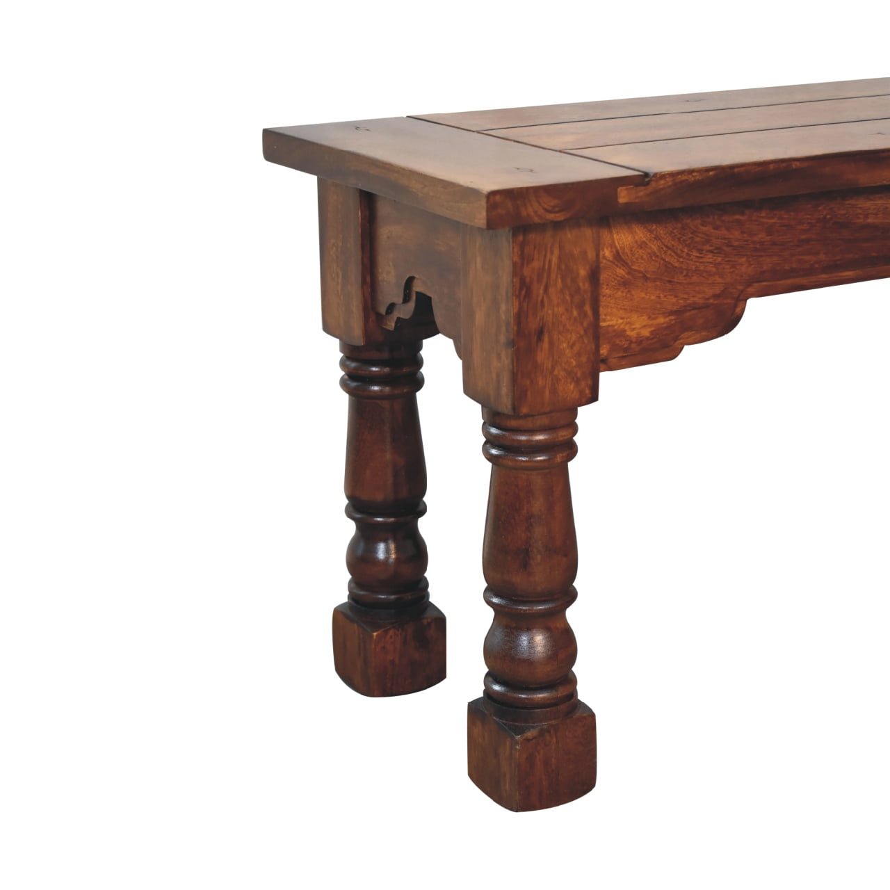 Chestnut Finish Granary Royale Bench - CasaFenix