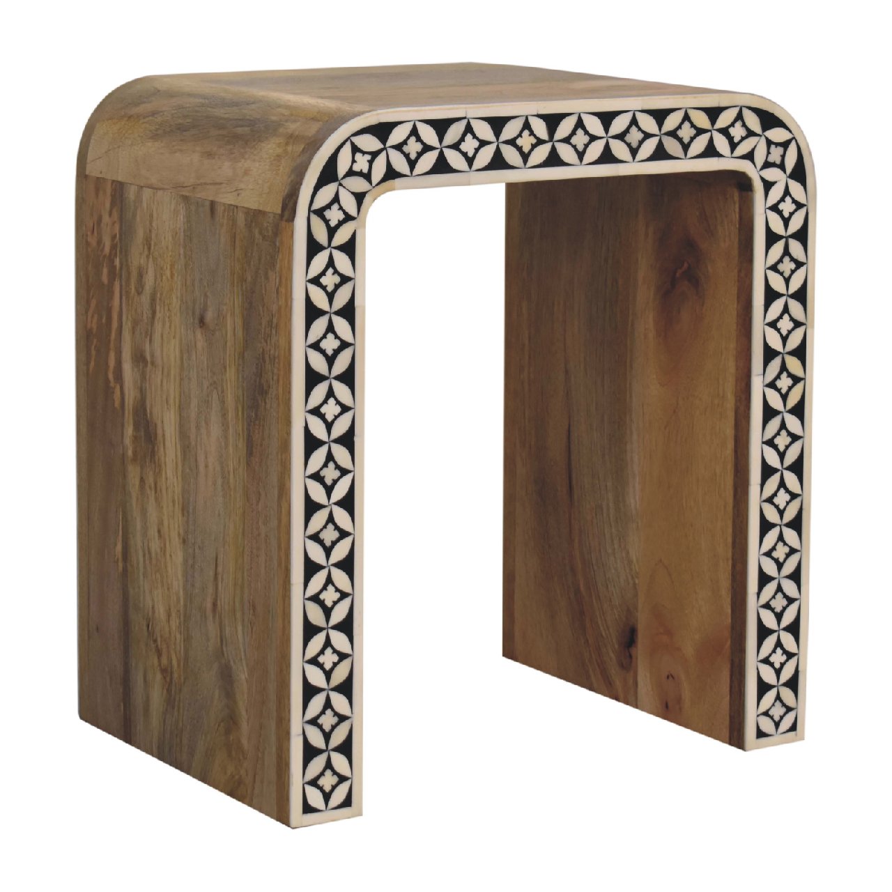 Edessa Bone Inlay End Table - CasaFenix