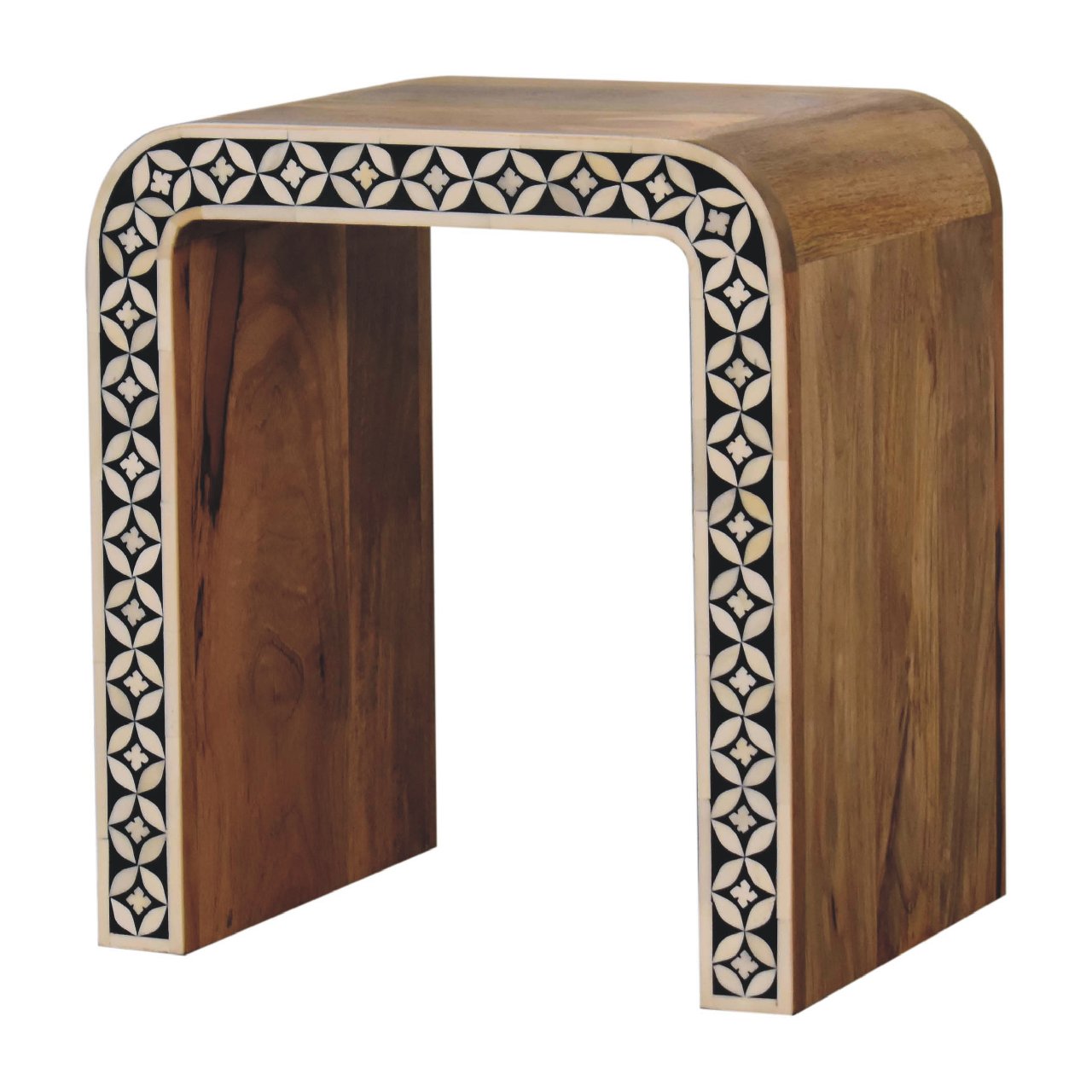 Edessa Bone Inlay End Table - CasaFenix