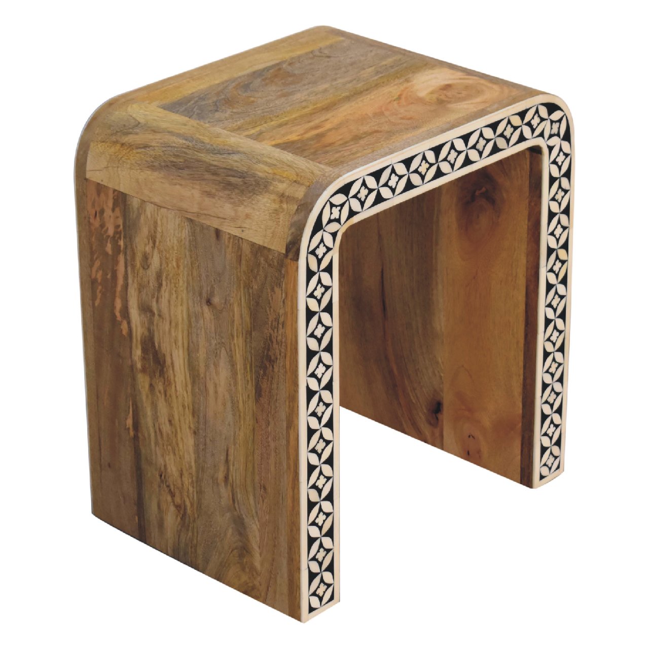 Edessa Bone Inlay End Table - CasaFenix