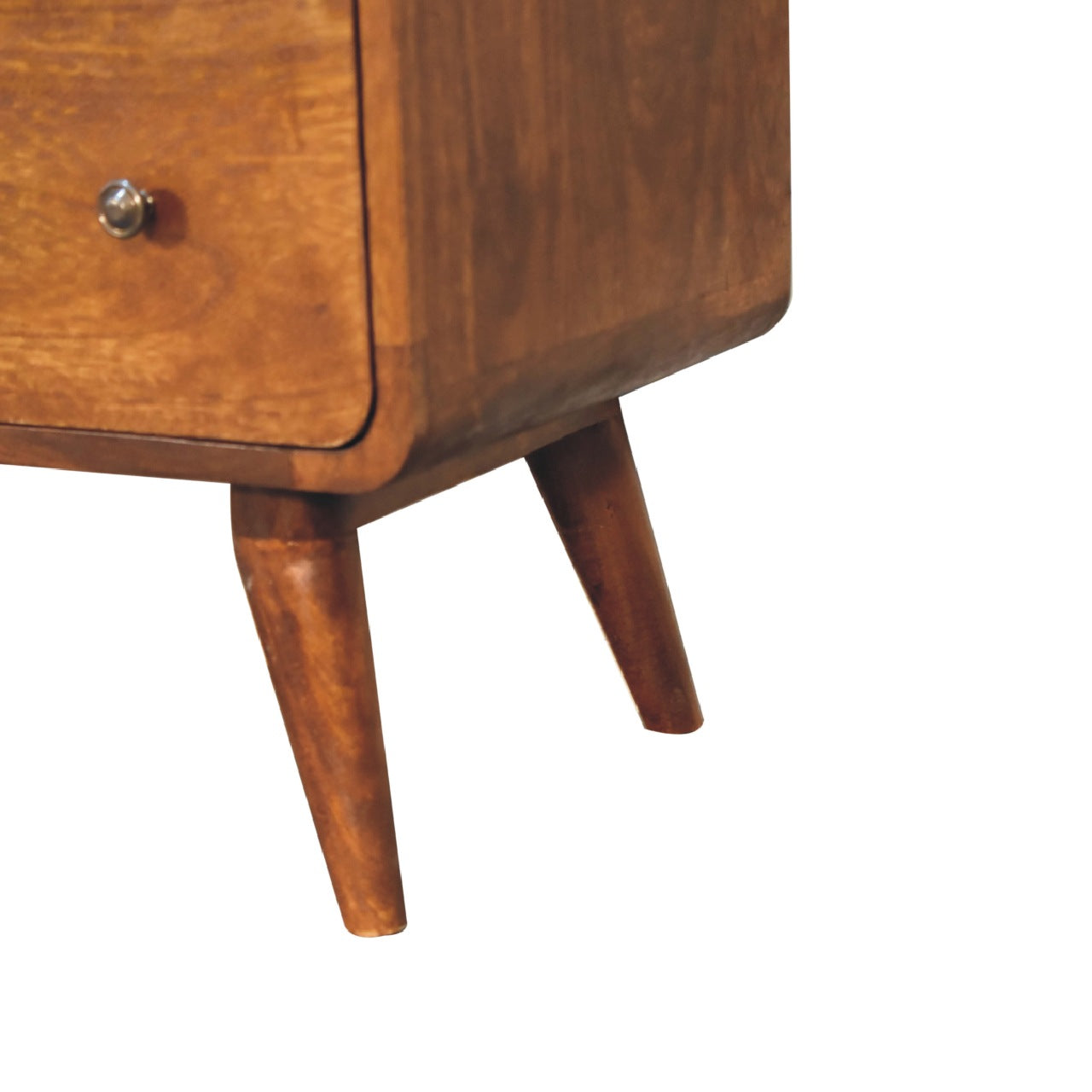 Large Curved Chestnut Chest - CasaFenix