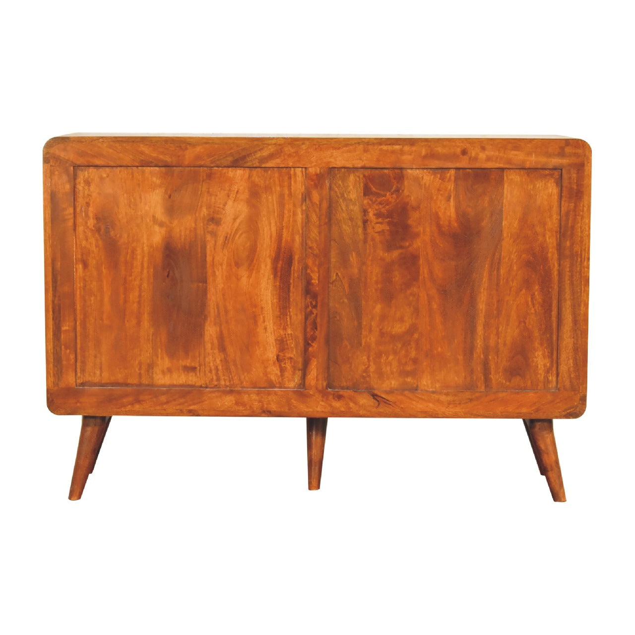 Large Curved Chestnut Chest - CasaFenix