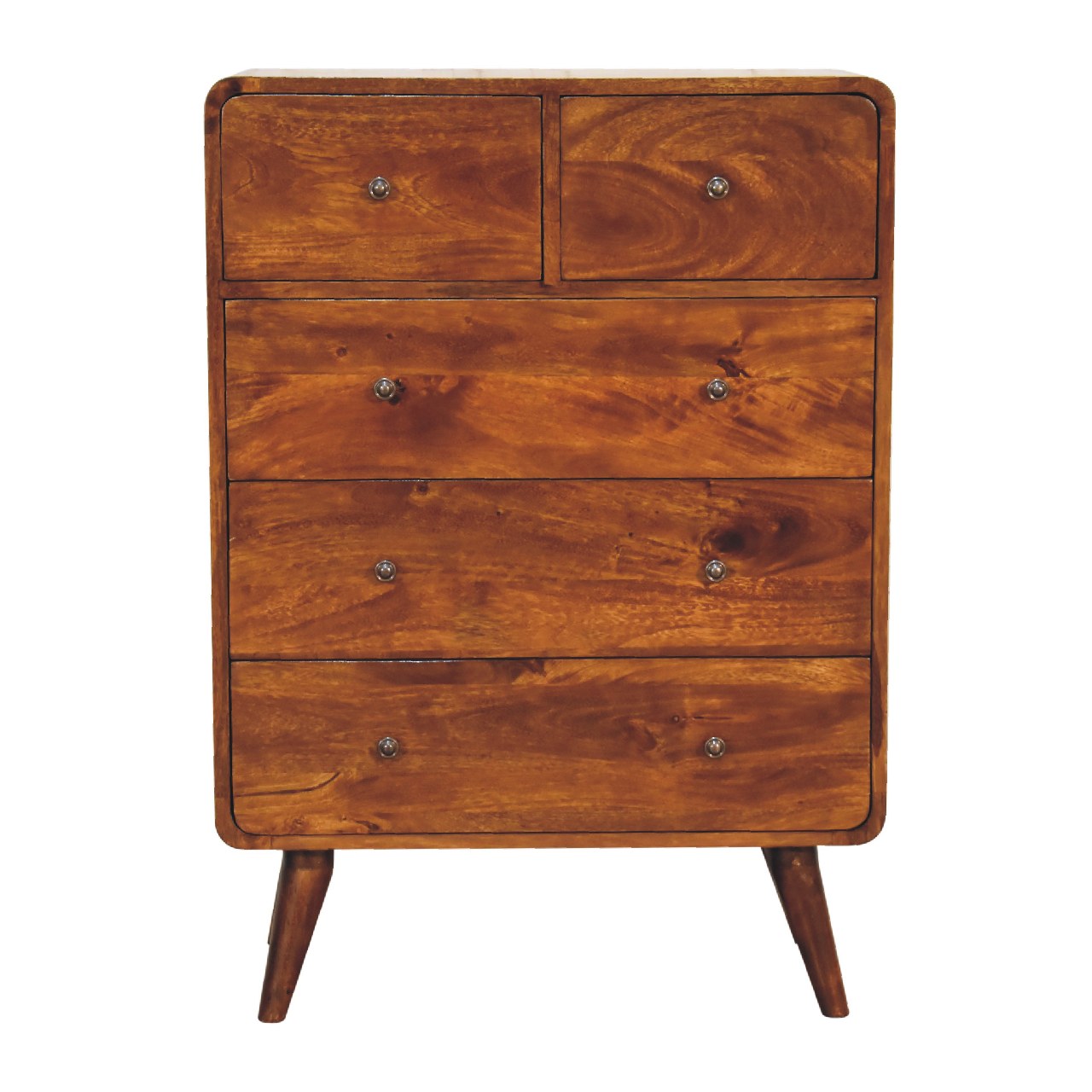 2 over 3 Curved Chestnut Chest - CasaFenix