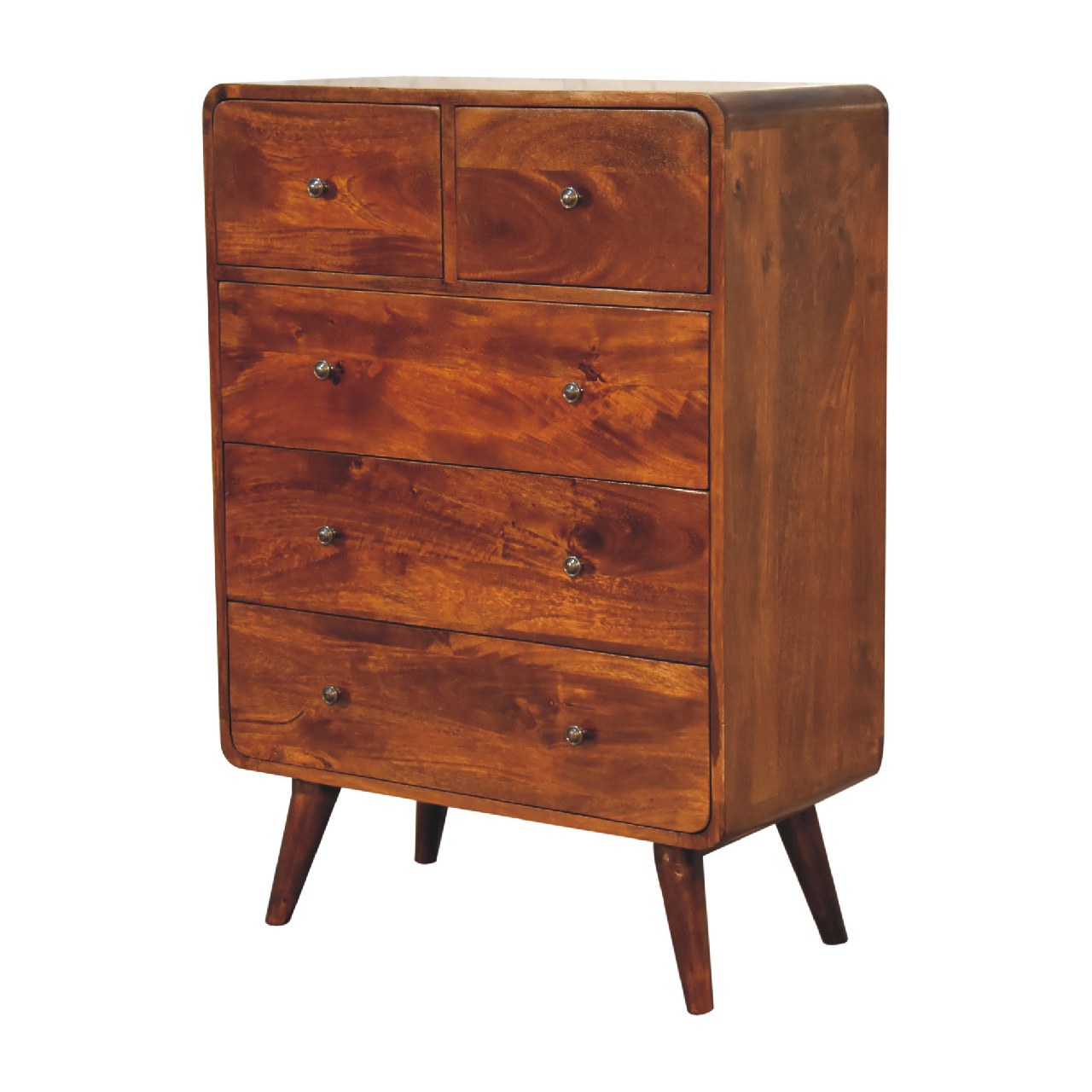 2 over 3 Curved Chestnut Chest - CasaFenix
