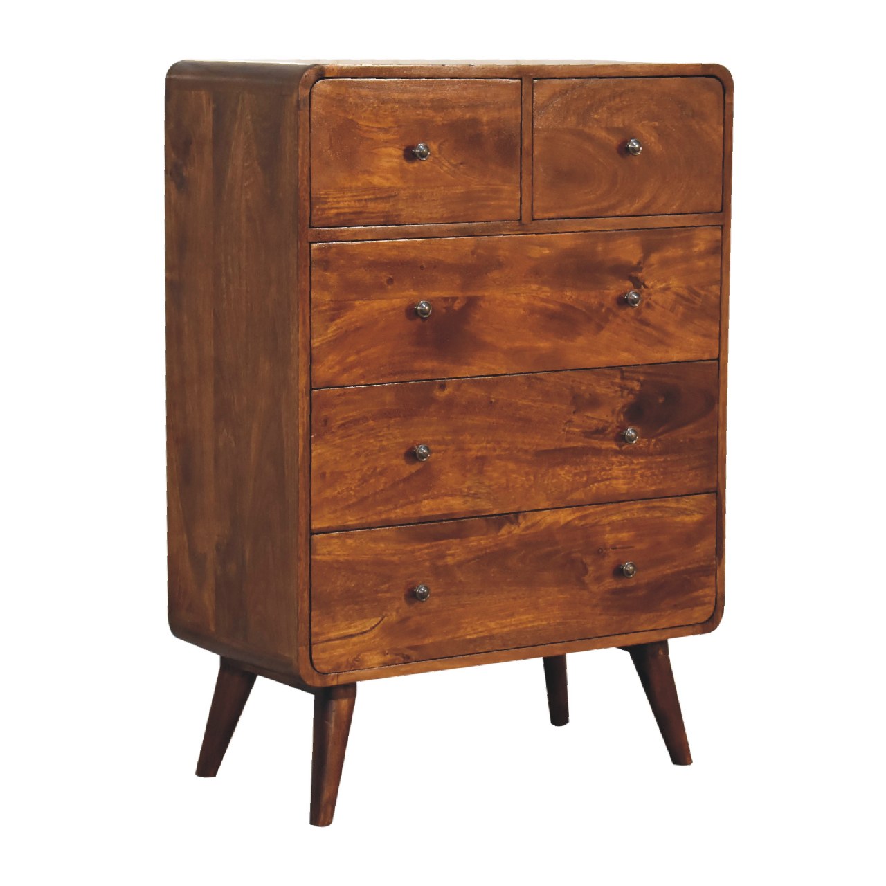 2 over 3 Curved Chestnut Chest - CasaFenix