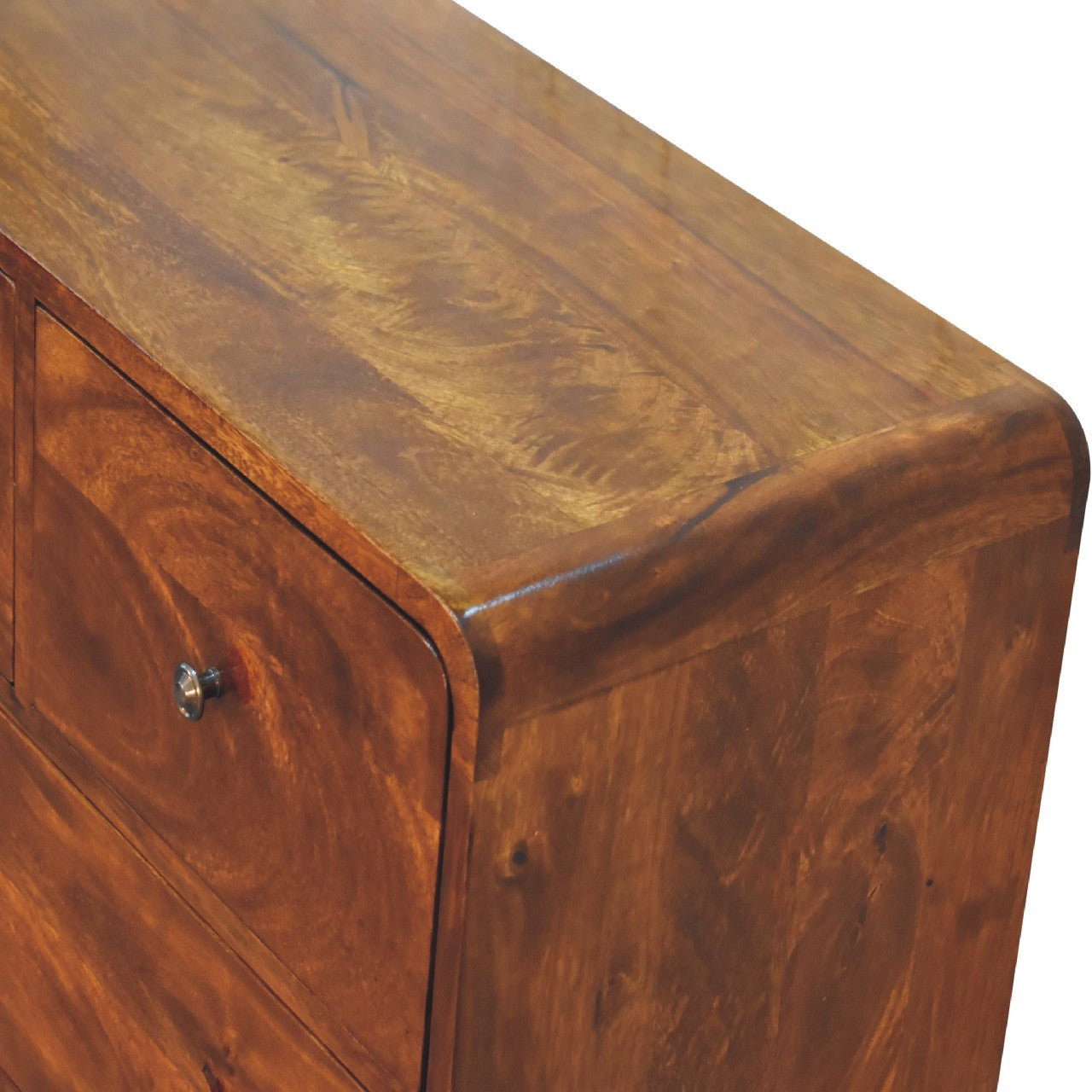 2 over 3 Curved Chestnut Chest - CasaFenix