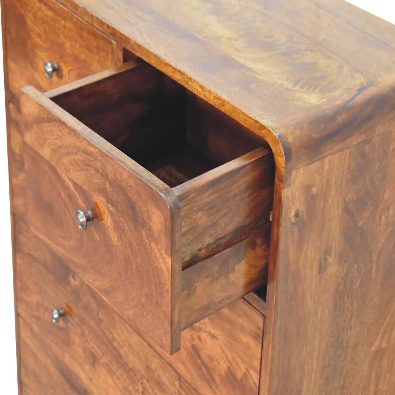 2 over 3 Curved Chestnut Chest - CasaFenix