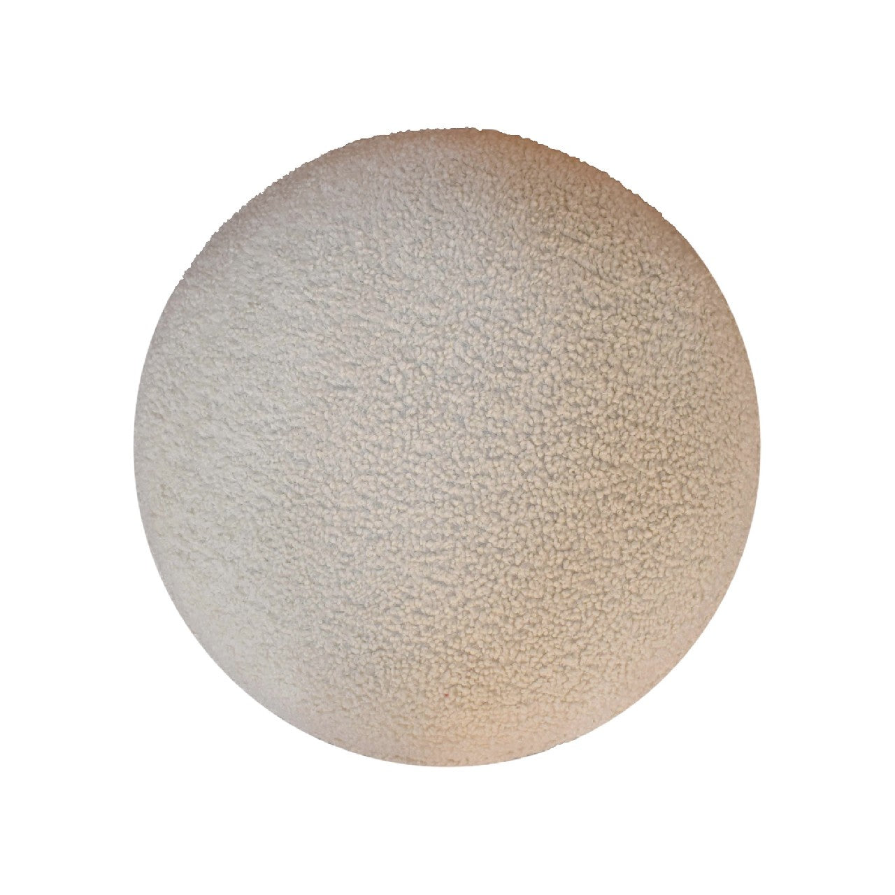 Boucle Cream Rounded Footstool - CasaFenix