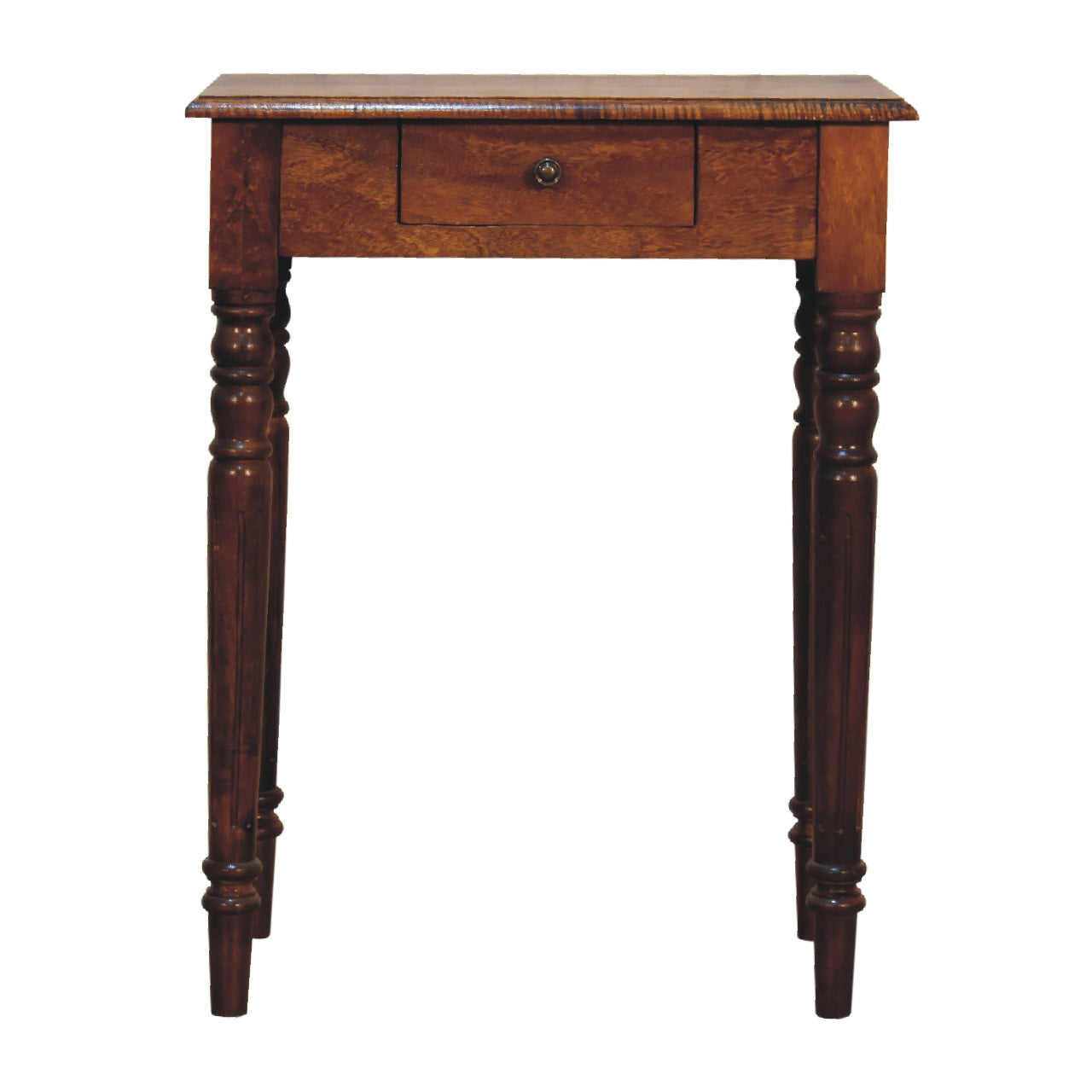 Chestnut Turned Leg Writing Desk - CasaFenix