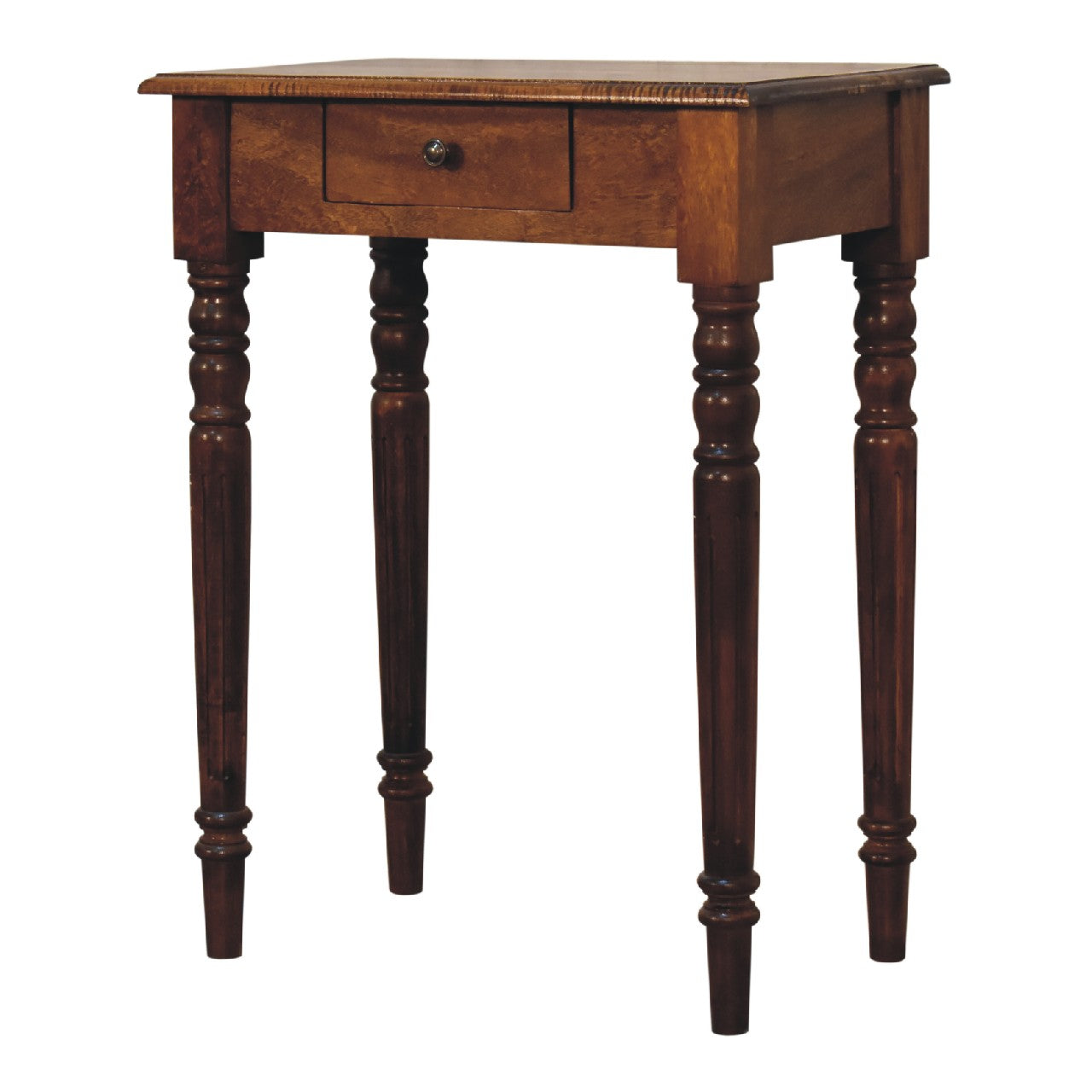 Chestnut Turned Leg Writing Desk - CasaFenix