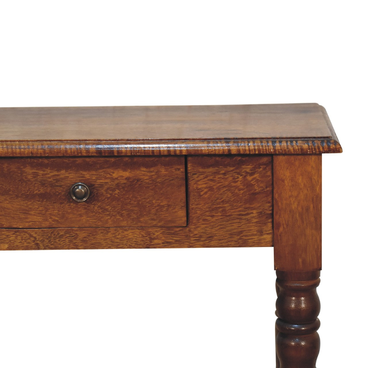 Chestnut Turned Leg Writing Desk - CasaFenix