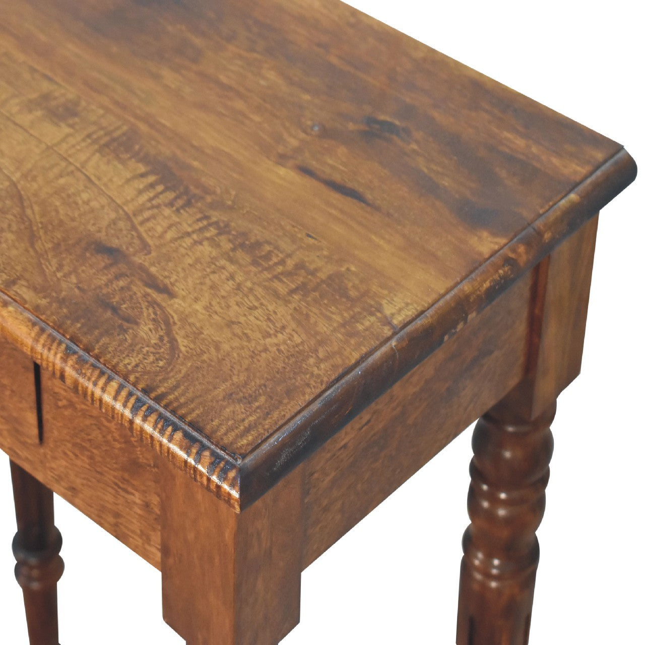 Chestnut Turned Leg Writing Desk - CasaFenix