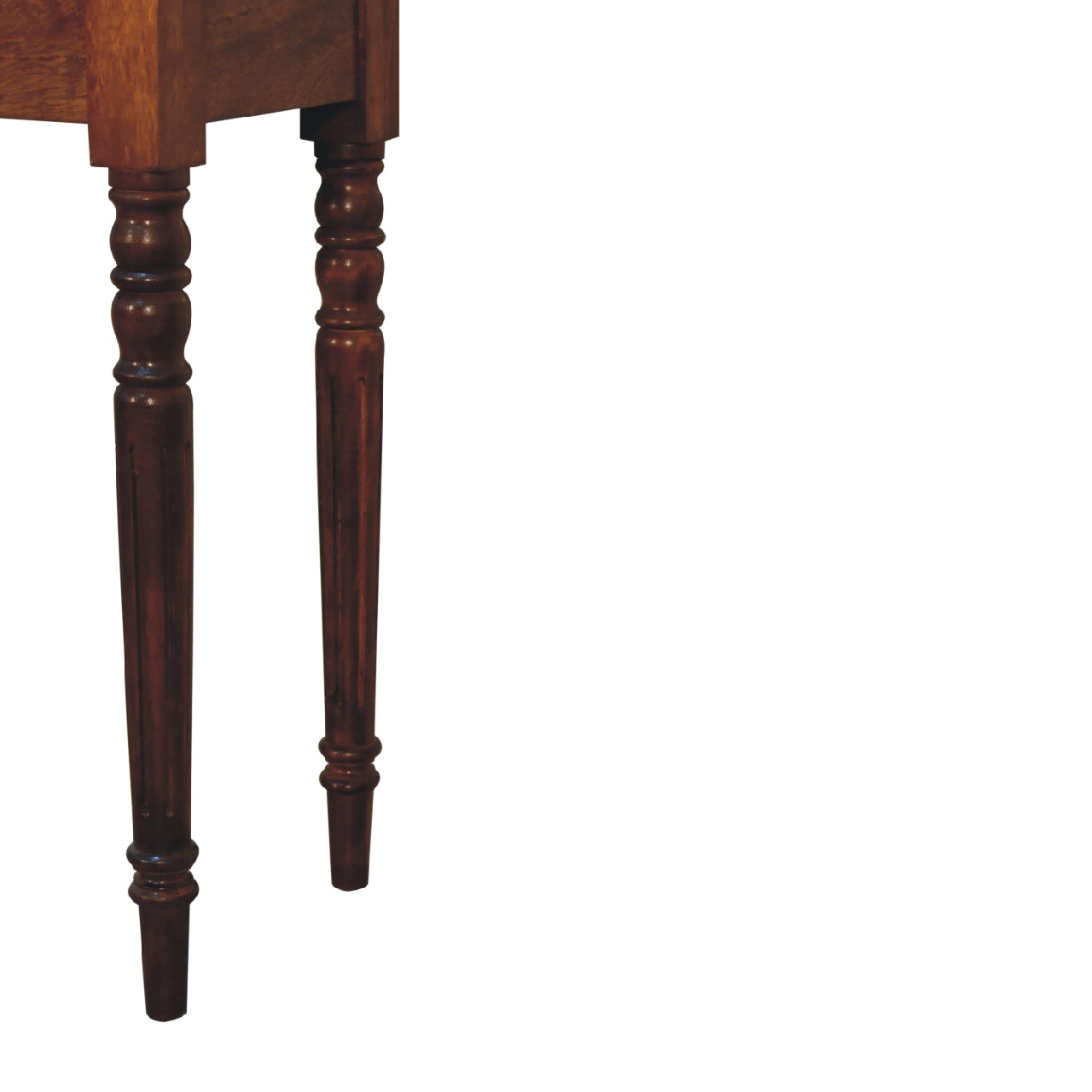 Chestnut Turned Leg Writing Desk - CasaFenix