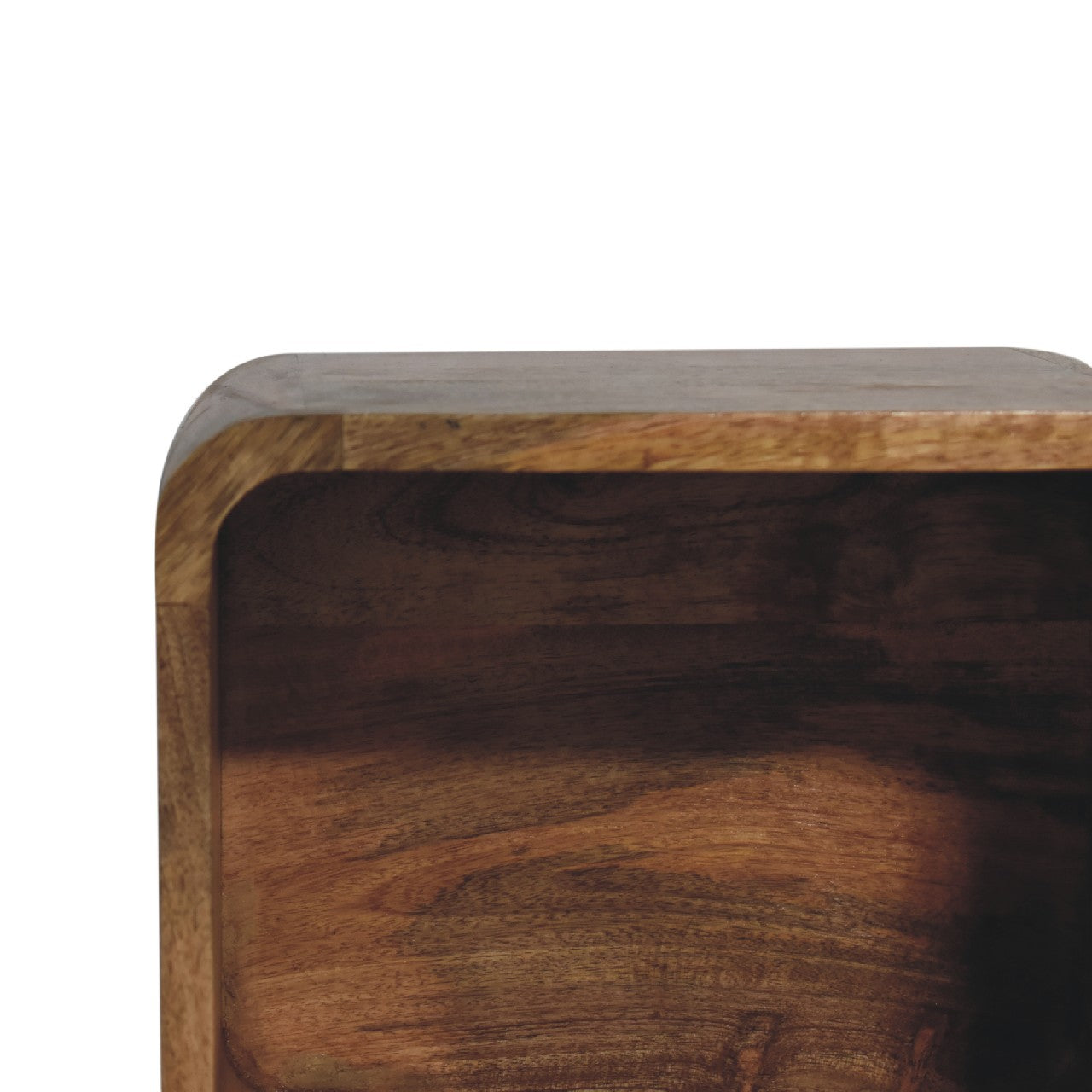 IN3448 - Open Curved Oak-ish Wall Mounted Bedside - CasaFenix