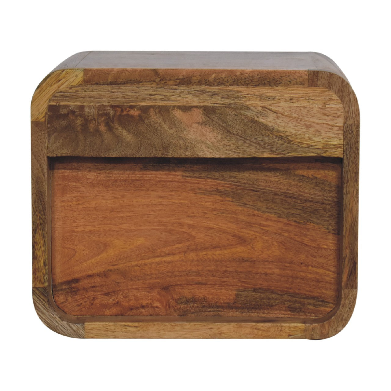 IN3448 - Open Curved Oak-ish Wall Mounted Bedside - CasaFenix