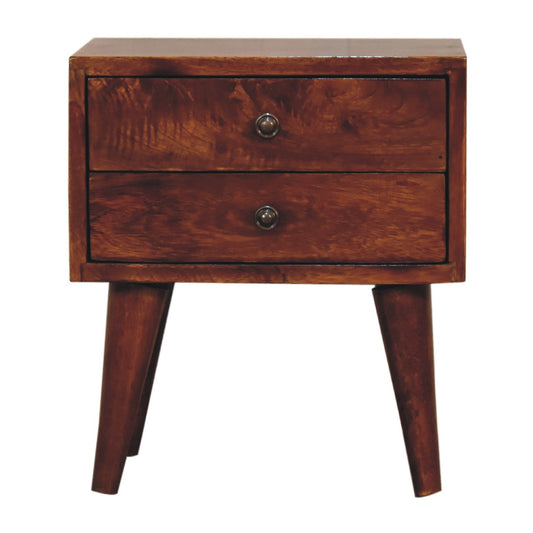 Mini Chestnut Modern Solid Wood Bedside - CasaFenix