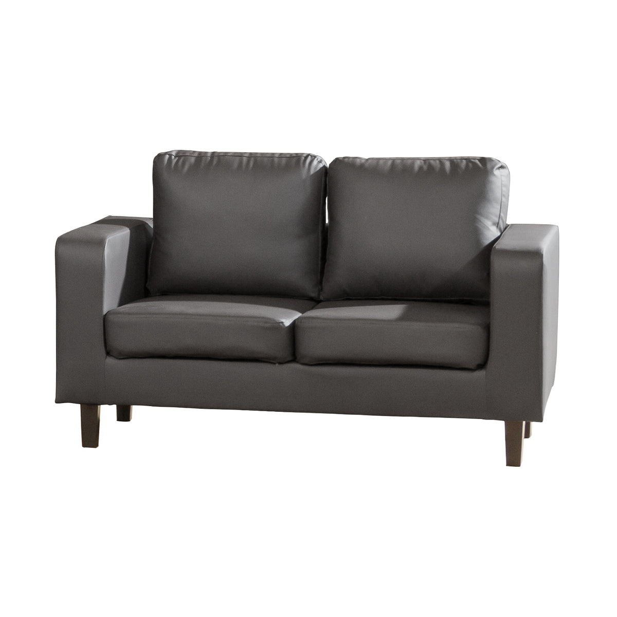 Commercial Grade Faux Leather Sofa Available in black, brown or grey - CasaFenix