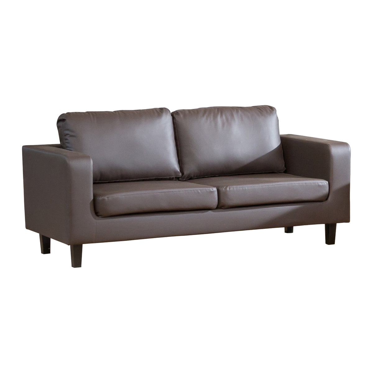 Commercial Grade Faux Leather Sofa Available in black, brown or grey - CasaFenix