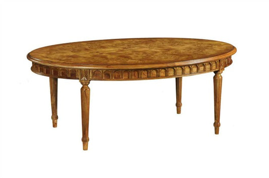 Cheshire Walnut Collection Oval Coffee Table - CasaFenix