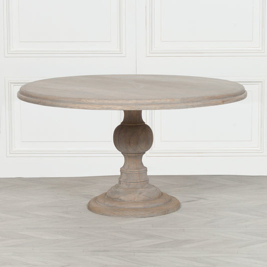 Rustic Wooden Round Dining Table 120cm