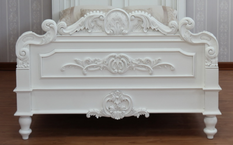 Half Tester Victorian Style Solid Mahogany Bed - CasaFenix